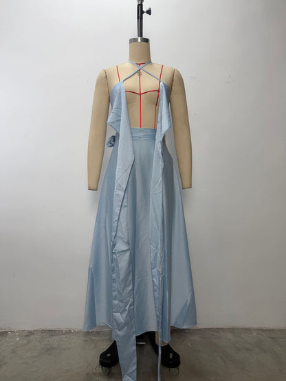 Strapless Slim Fit Summer Skirt Suit