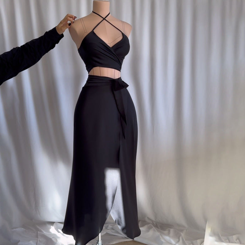 Strapless Slim Fit Summer Skirt Suit