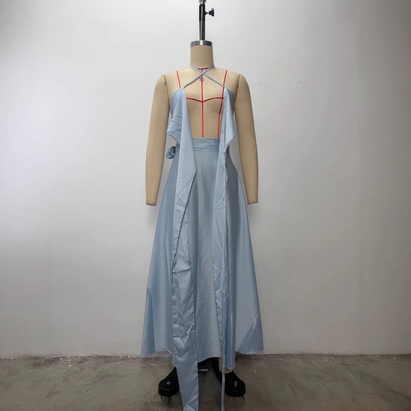 Strapless Slim Fit Summer Skirt Suit