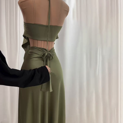 Strapless Slim Fit Summer Skirt Suit