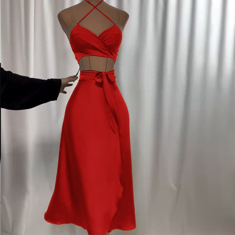 Strapless Slim Fit Summer Skirt Suit
