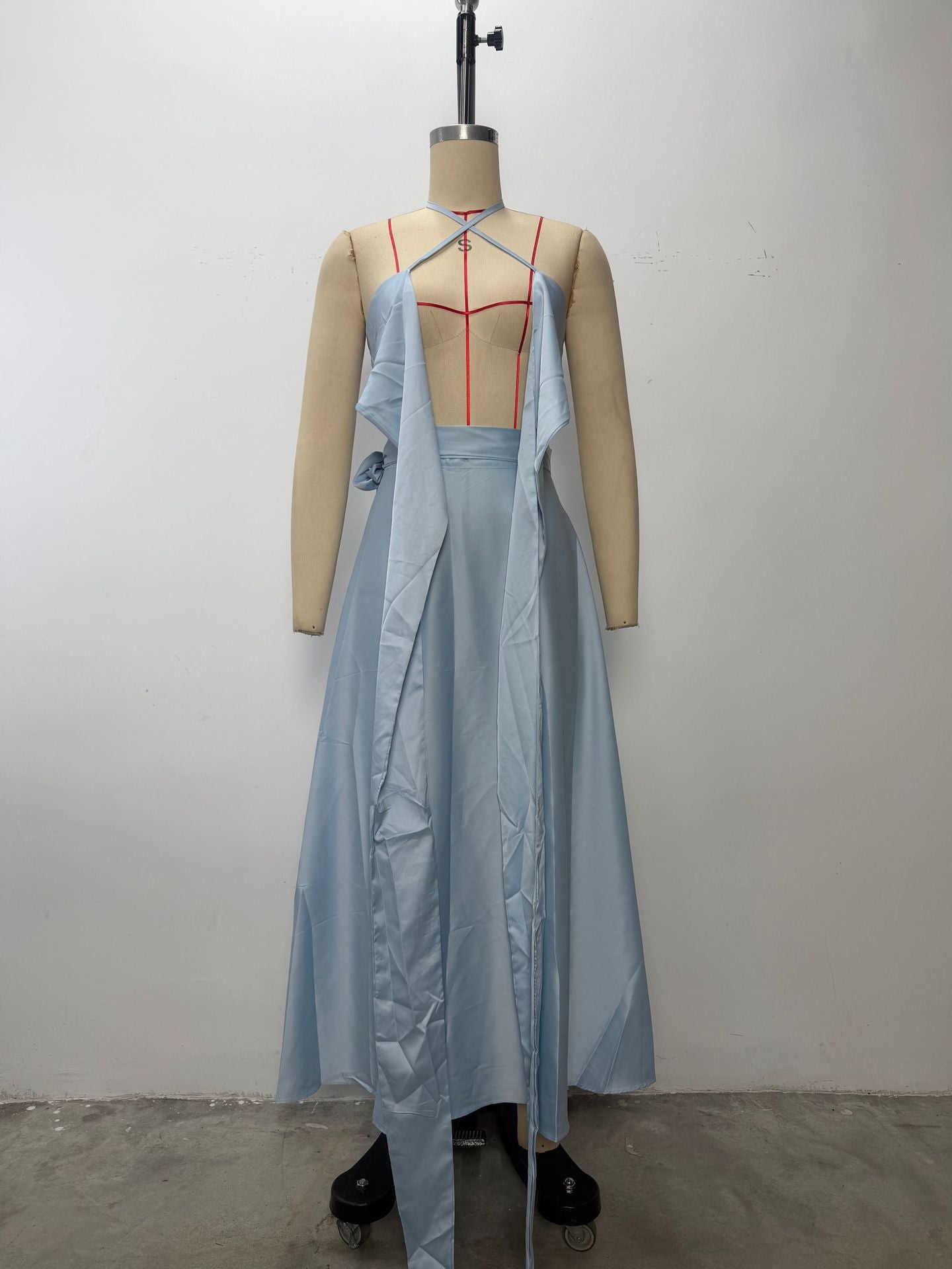 Strapless Slim Fit Summer Skirt Suit